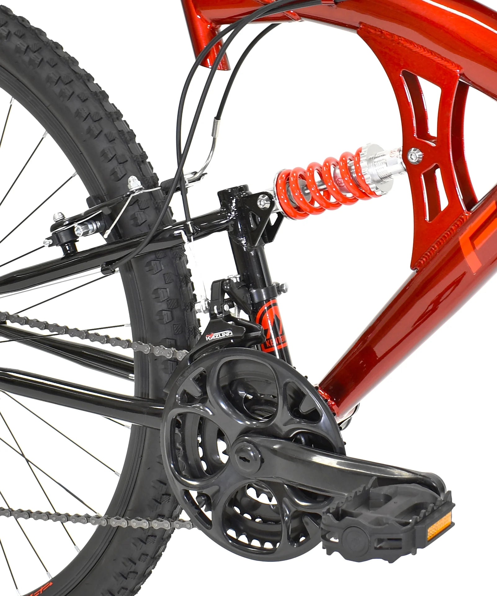 29 In. Flexor Men'S Dual Suspension Mountain Bike, Red