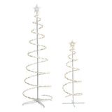 2-LED Lighted Spiral Christmas Tree Set Outdoor Lighted Holiday Decor