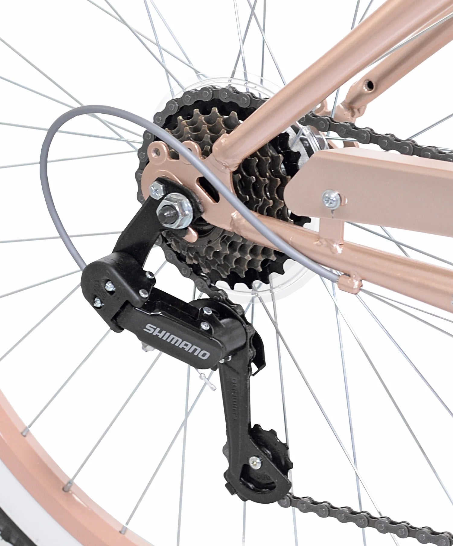 26 In. Bayside Women'S Cruiser Bike, Rosé Gold