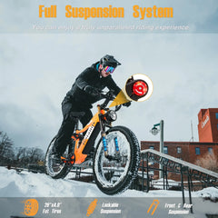 Dual Motors AWD 2000W Electric Bike for Adult 26'' UL2849 48V 30AH E - Mountain Bike 4.0 Fat Tire up to 35MPH&120miles Long Range Off - Road Ebike Dual Hydraulic Disc Brakes&Ful Suspension Electric Bicyc