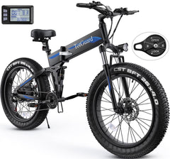 Totguard 26"x4" Electric Bike, Fat Tire 500W Ebike, Foldable Electric Bicycles E Bikes for Adults Electric 48V 10ah Battery, Dual Shock Absorber, Lockable Fork UL2849