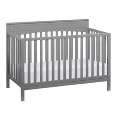 Oxford Baby Harper 4 - in - 1 Convertible Crib, Dove Gray, GREENGUARD Gold Certified, Wooden Crib
