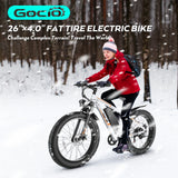 Gocio 26" 4.0 Fat Tire Electric Bike for Adults, 500W Motor, 48V 13ah Battery, Lightweight Aluminum Alloy Frame, Max 22mph Electric Mountain Bike Beach Snow Ebike for Men, Professional 7 - Speed UL2849