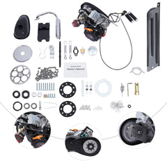 Aiqidi Full Set 100CC 4 - Stroke Bicycle Engine Kit Gas Motorized Motor Bike Modified Engine Conversion Kit Chain Drive 3HP 3600rpm