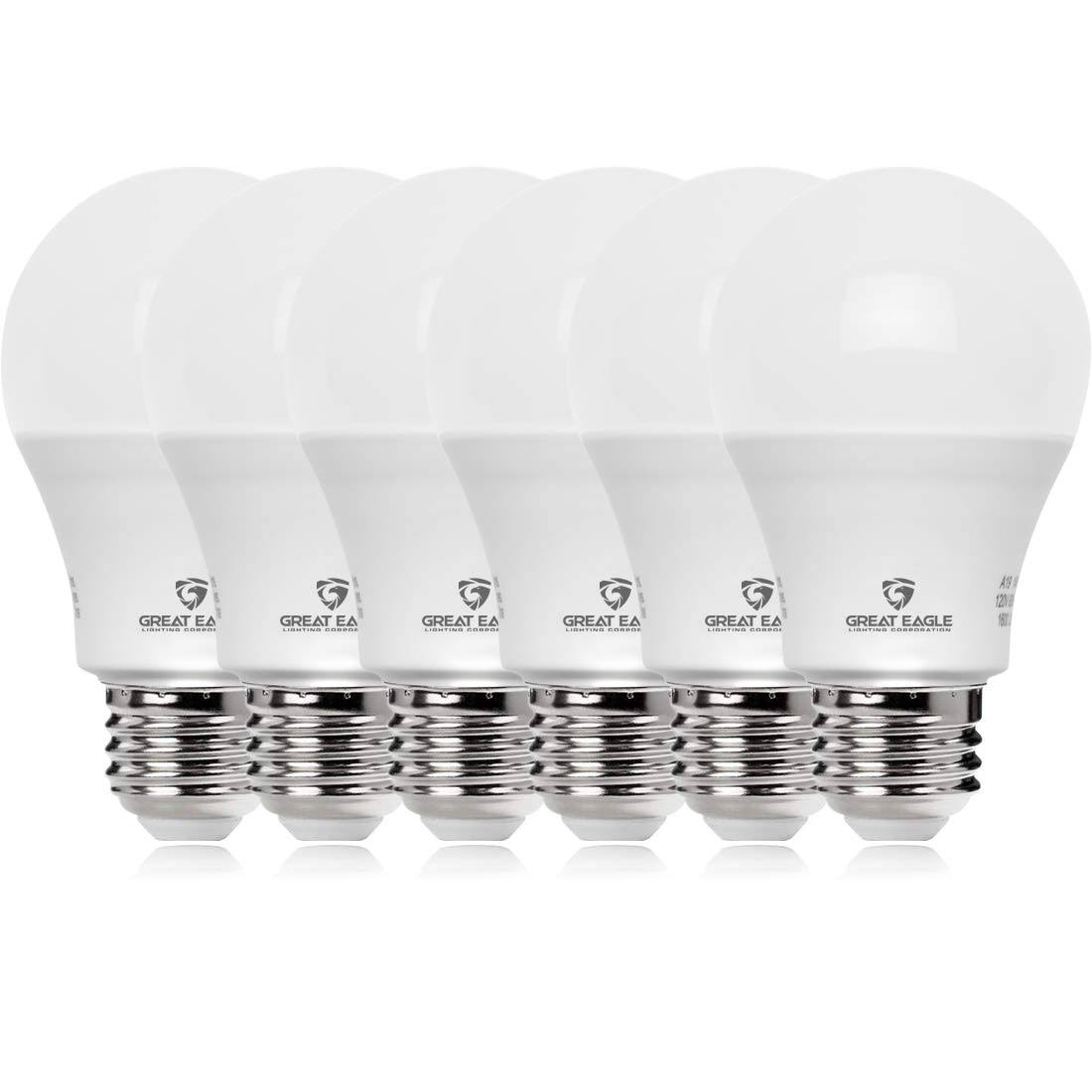 Great Eagle Lighting Corporation Great Eagle A19 LED Light Bulb, 9W (60W Equivalent), UL Listed, 2700K (warm White), 800 Lumens, Non-Dimmable, STANDA