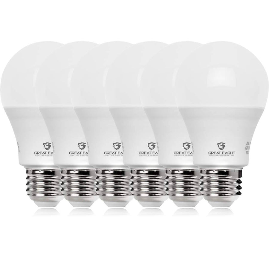 Great Eagle Lighting Corporation Great Eagle A19 LED Light Bulb, 9W (60W Equivalent), UL Listed, 2700K (warm White), 800 Lumens, Non-Dimmable, STANDA