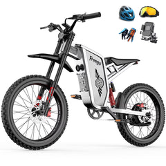 6000W(Peak) Motor 60V/35ah Battery, Freego X2pro Electric Motorcycle for Adults, Electric Bike 50MPH/7 Speed Off Road Electric Bicycle, 19x2 Full Suspension/Four - Piston Hydraulic Brake UL2849MTB
