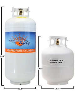 NEW 40 lb Pound Steel Propane Tank Refillable Cylinder with OPD Valve