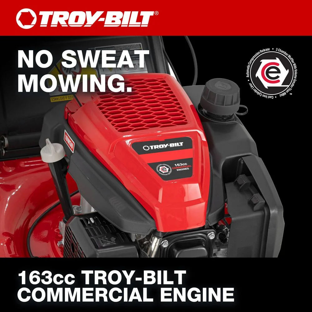 Troy Bilt TB230C | High - Wheel Self - Propelled Mower | 163cc Troy - Bilt Engine | 11" Rear Wheels | 3 - in - 1 Deck | Variable Speed FWD