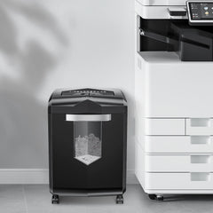 Bonsaii Paper Shredder 18 - Sheet Cross - Cut Shredder for Home Office with Wastebasket