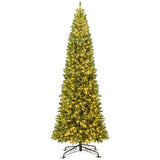 12 FT Pre-Lit Artificial Christmas Tree with Quick Power Connector, 1030 Warm White LED Lights, 2536 Tips & Hinged for Indoor Outdoor Decoration