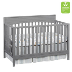 Oxford Baby Harper 4 - in - 1 Convertible Crib, Dove Gray, GREENGUARD Gold Certified, Wooden Crib