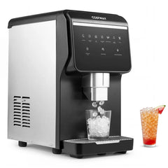 80 LBS/Day Nugget Ice Maker Countertop, Self-Dispensing Chewable Pellet Ice Machine with 7.5 LBS Storage & Auto Cleaning for Home, Office, Party, RV