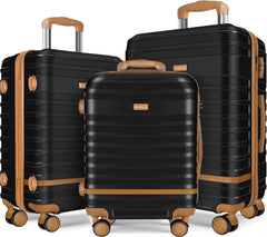 5 Piece Luggage Sets and Travel Duffel Bag, ABS Hardshell Hardside Checked Luggage with TSA Lock and Double Spinner Wheels Suitcase, Deep Blue