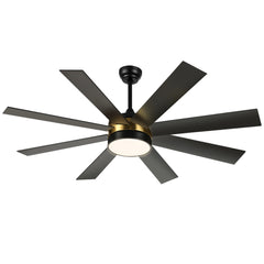 Dextrus 60 in Modern LED Outdoor/ Indoor Ceiling Fan with Remote Control