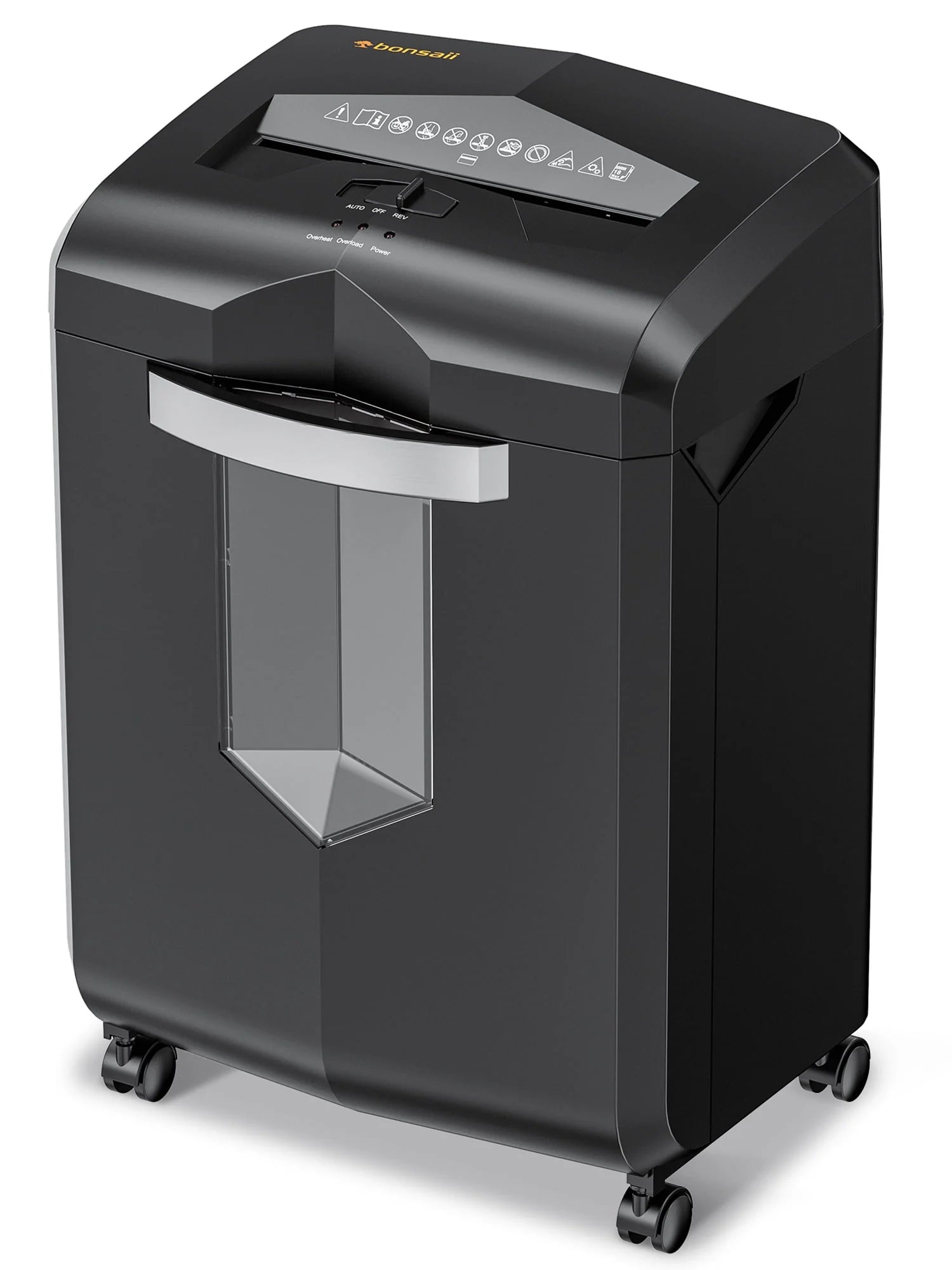 Bonsaii Paper Shredder 18 - Sheet Cross - Cut Shredder for Home Office with Wastebasket