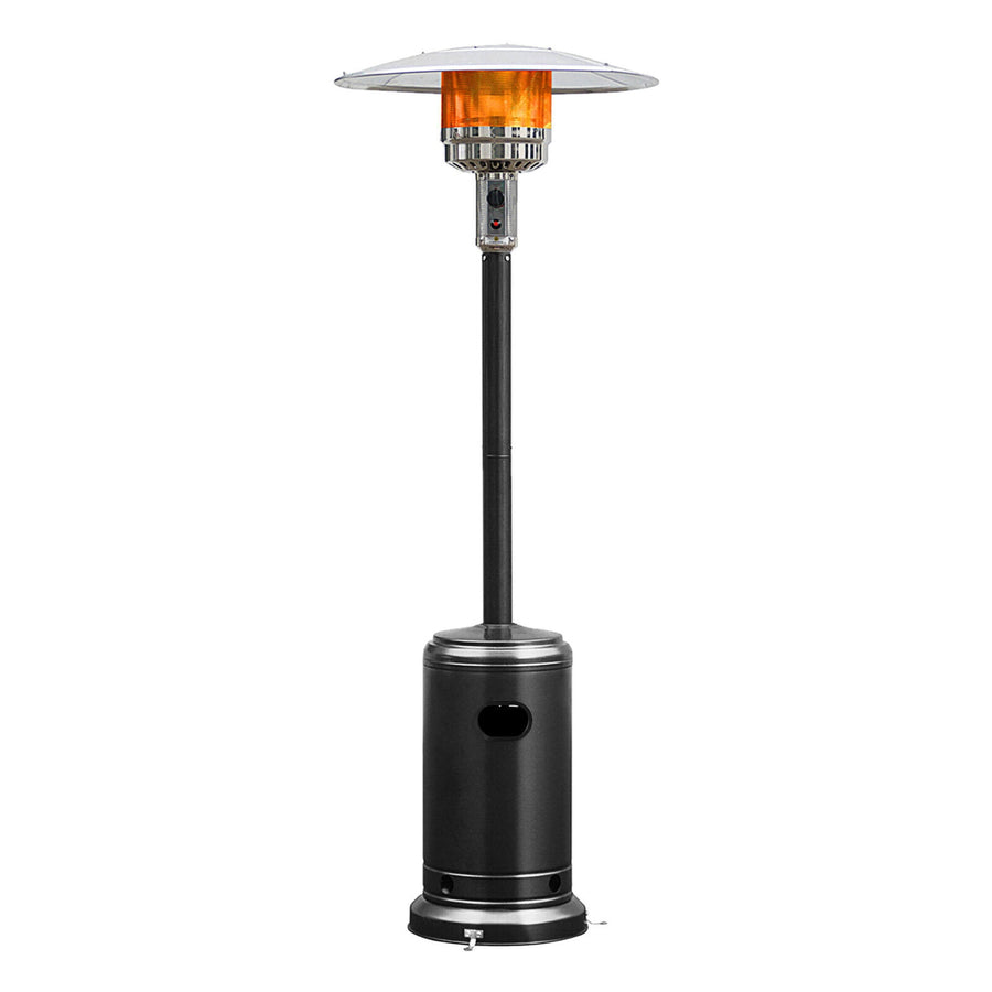 Costway 48000 BTU Propane Patio Heater Standing LP GAS Steel w/ Wheels Black