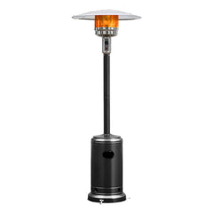 Costway 48000 BTU Propane Patio Heater Standing LP GAS Steel w/ Wheels Black