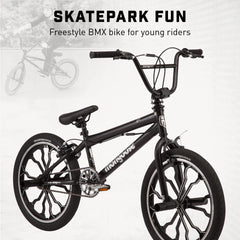 Mongoose Rebel Kids BMX Bike, 20 - In. Wheels, Children & Tweens Ages 7 - 13, Black Bicycle