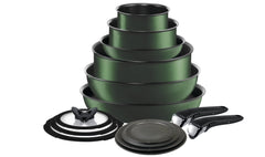 T - Fal Ingenio Expertise Nonstick 14 - Piece Cookware Set, Induction Oven Safe up to 500F, Detachable Handle, Onyx Black
