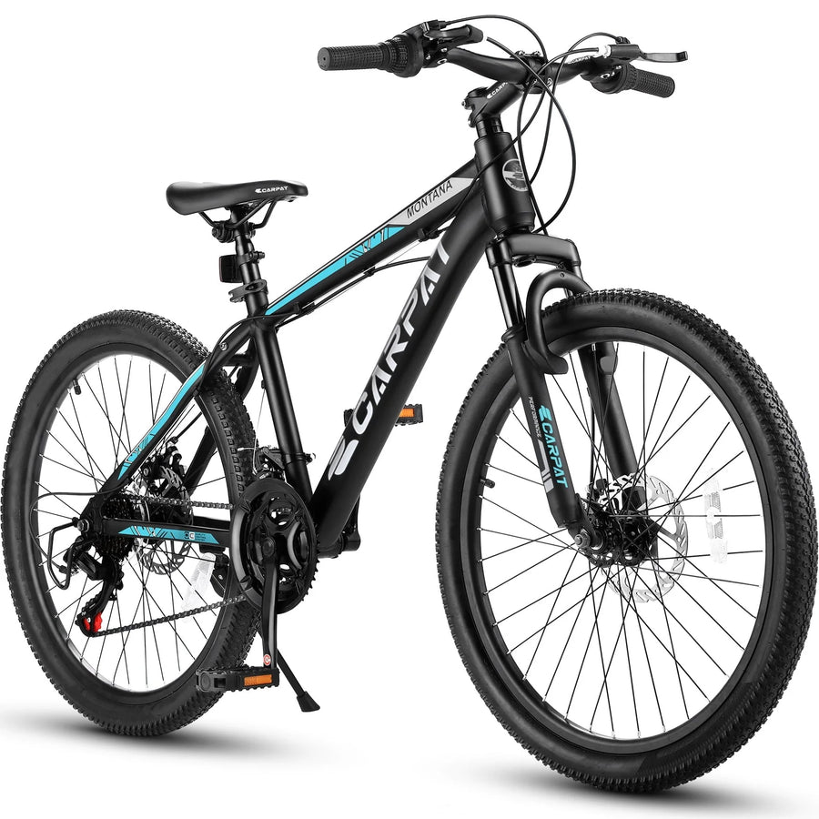 26" Mountain Bike, Aluminum Mountain Bike for Adult with Disc Brakes & Suspension
