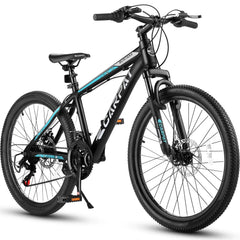 26" Mountain Bike, Aluminum Mountain Bike for Adult with Disc Brakes & Suspension