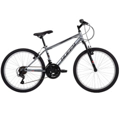 Huffy 24" Rock Creek Mountain Bike, Fits Riders 4'8" - 5'8", Gray, Adult, Men'S