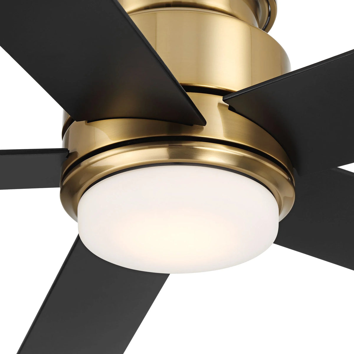Casa Vieja 52" Grand Palm Indoor Outdoor Ceiling Fan 5 Blade LED Light Remote Control Soft Brass Finish Bedroom Hugger Damp Rated