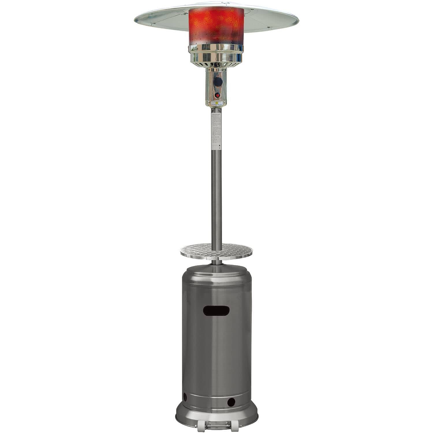 Hanover 7' Tall 41,000 BTU Stainless Steel Umbrella Propane Patio Heater
