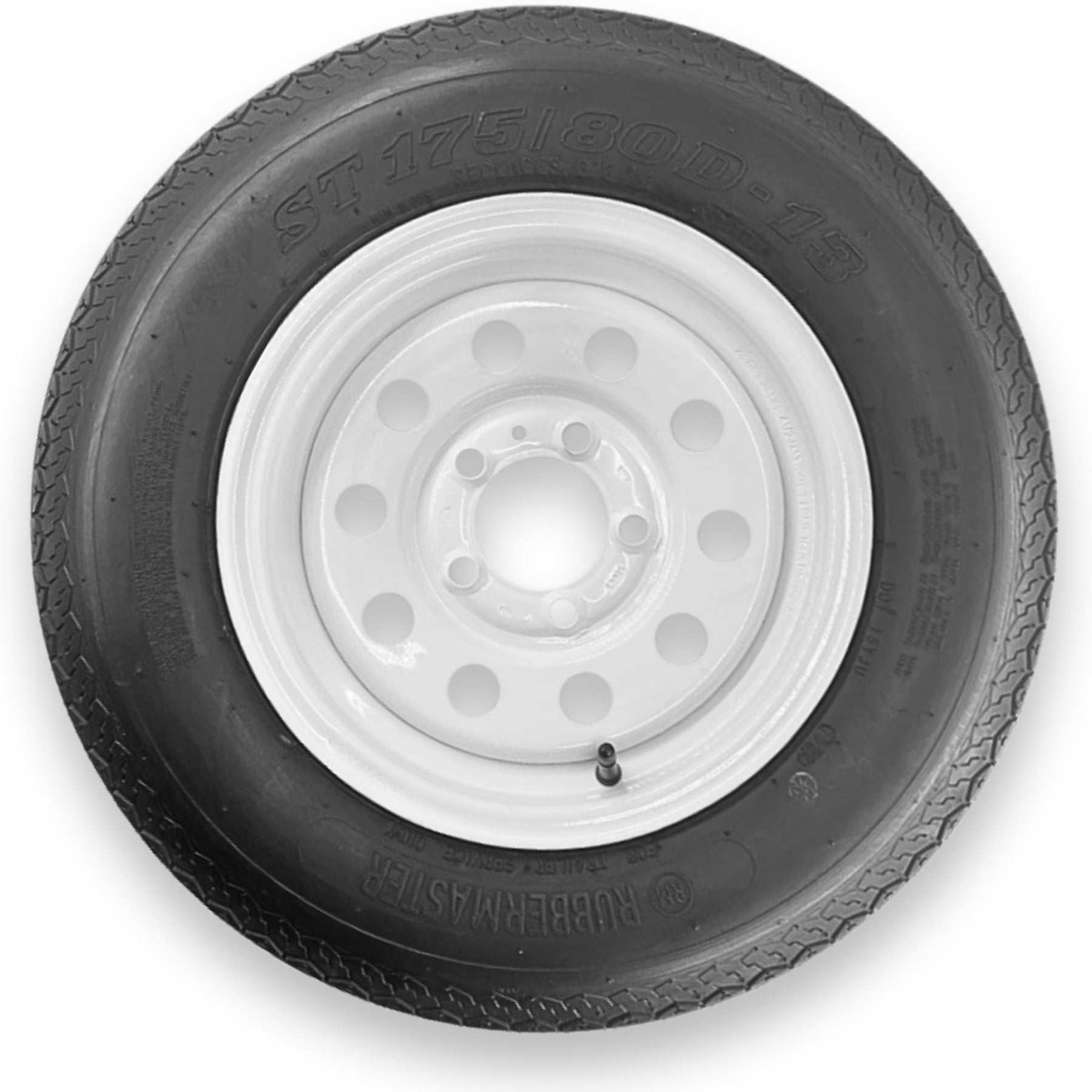 Rubbermaster B78 - 13 (ST175/80D13) 6 Ply Highway Rib Tire and 5 on 4.5 Modular