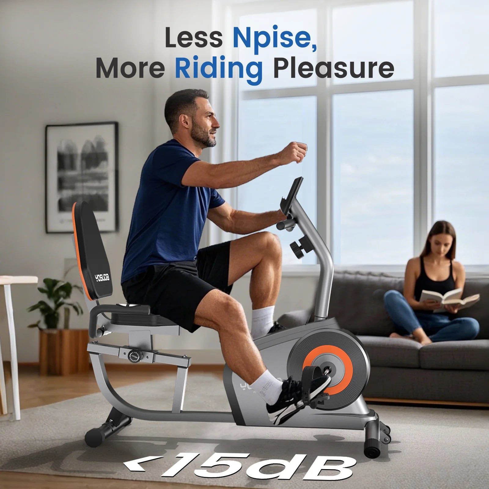 Yosuda Recumbent Exercise Bike for Senior for Home with 350 lb Capacity