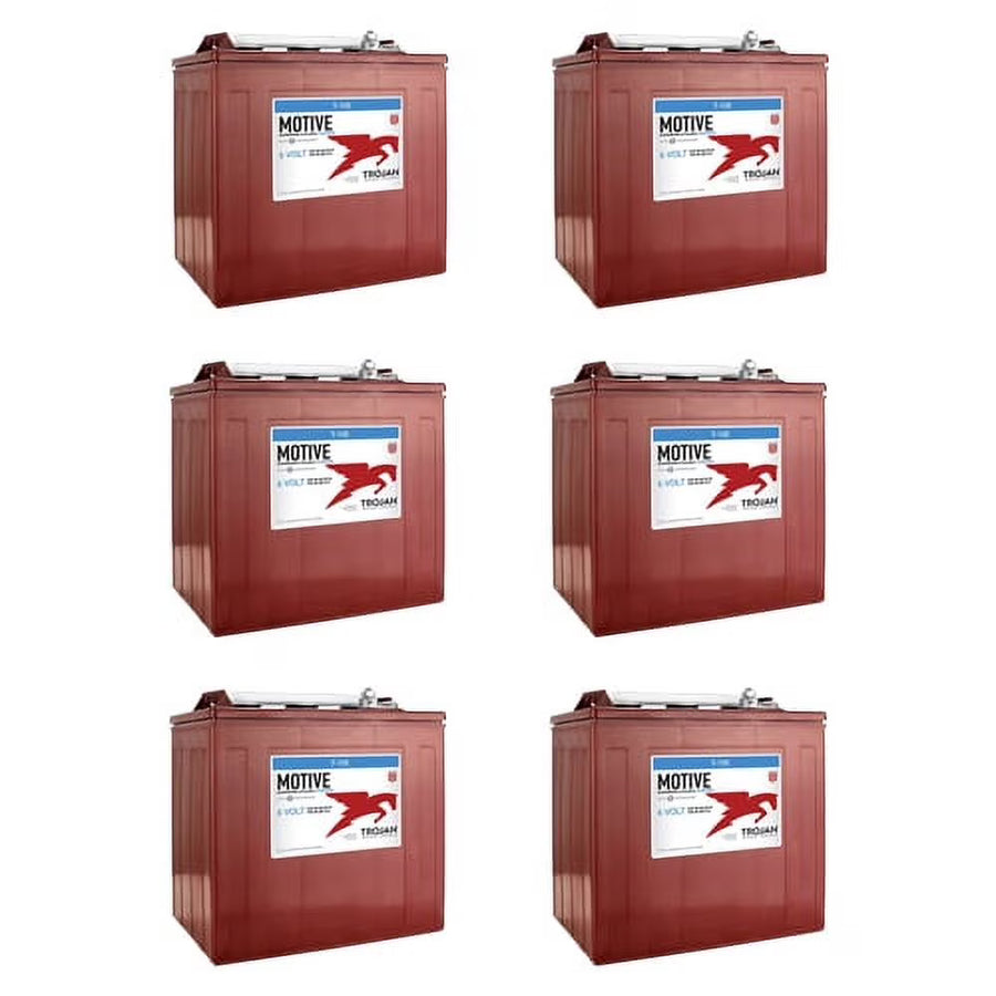 6 - Volt Golf Cart Batteries - Trojan Battery 6V/225ah T - 105 (6 - Pack, 36V)
