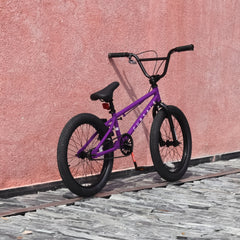 Cubsala 20 in Kids BMX Bike Freestylefor Age 6 - 14 Years Old Boys Girls with 4 Pegs, Black with Red Tires