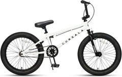 Cubsala 20 in Kids BMX Bike Freestylefor Age 6 - 14 Years Old Boys Girls with 4 Pegs, Black with Red Tires