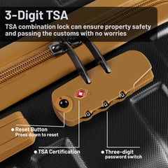 5 Piece Luggage Sets and Travel Duffel Bag, ABS Hardshell Hardside Checked Luggage with TSA Lock and Double Spinner Wheels Suitcase, Deep Blue