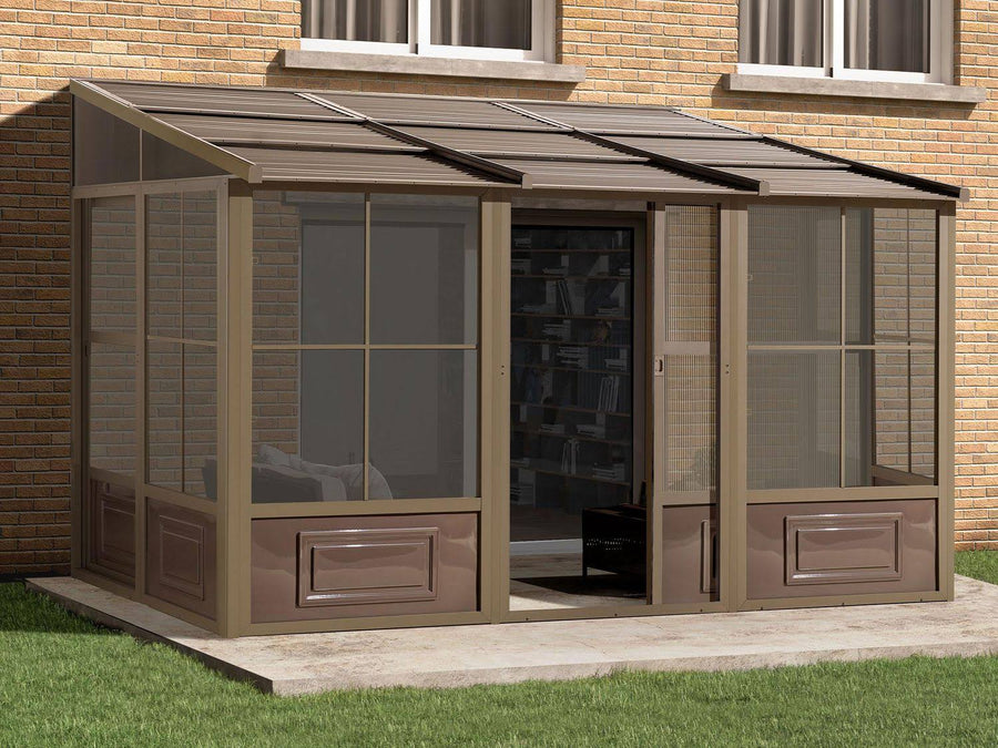 Gazebo Penguin Florence Add A Room Sunroom Patio Enclosure with Metal Roof