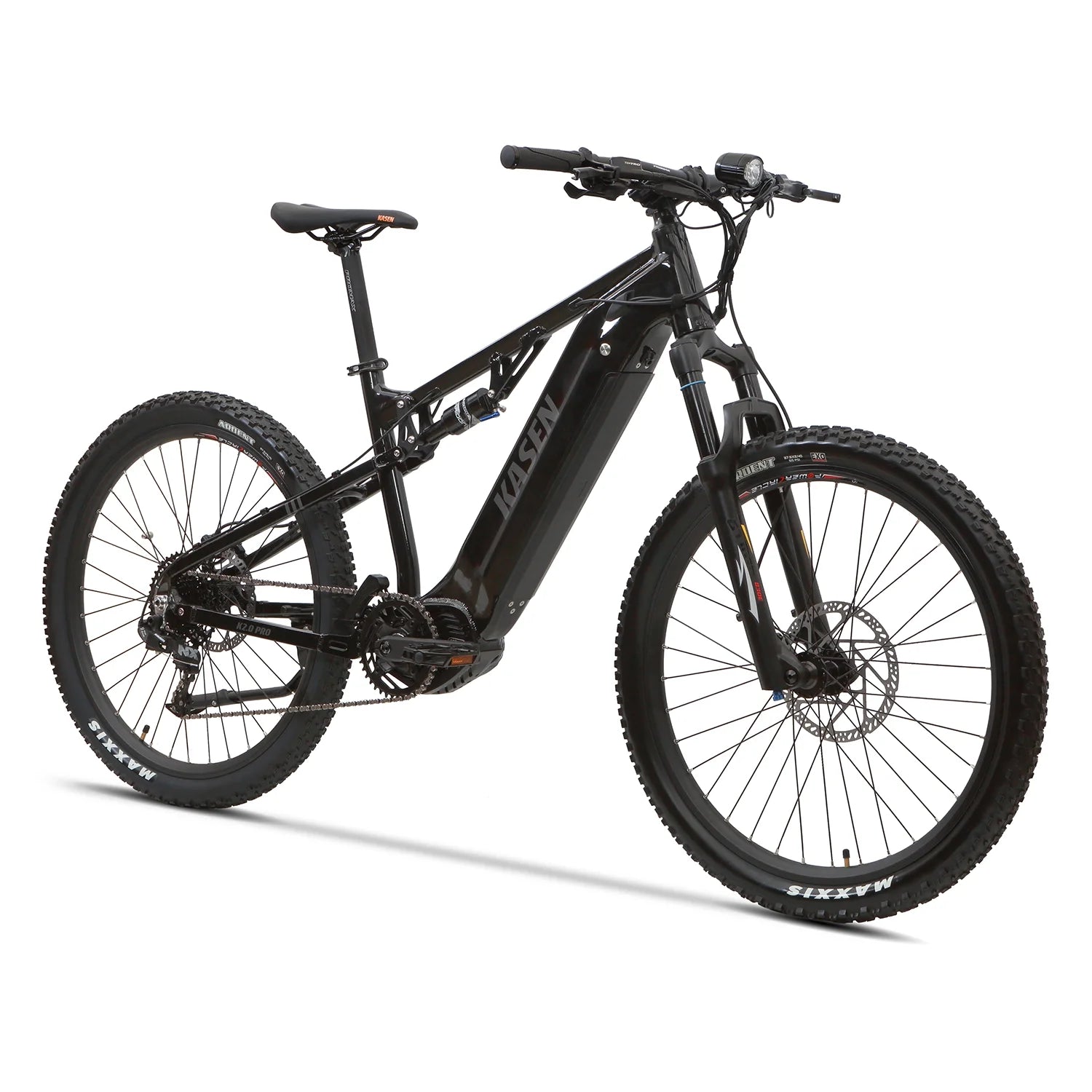 Kasen Electric Mountain Bike Mid - Driven 500w 48v 15ah Full Suspension Throttle and Pedal Assist