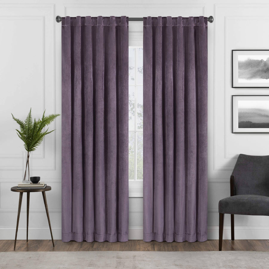 Eclipse Harper Velvet Absolute Zero Blackout Window Panel - 108 Inches - Plum