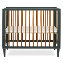 Dream on Me Lucas Mini Modern Crib with Rounded Spindles I Convertible Crib I Mid - Century Meets Modern I Portable Crib