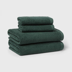 4pc Antimicrobial Assorted Bath and Hand Towel Set Dark Green - Room Essentials