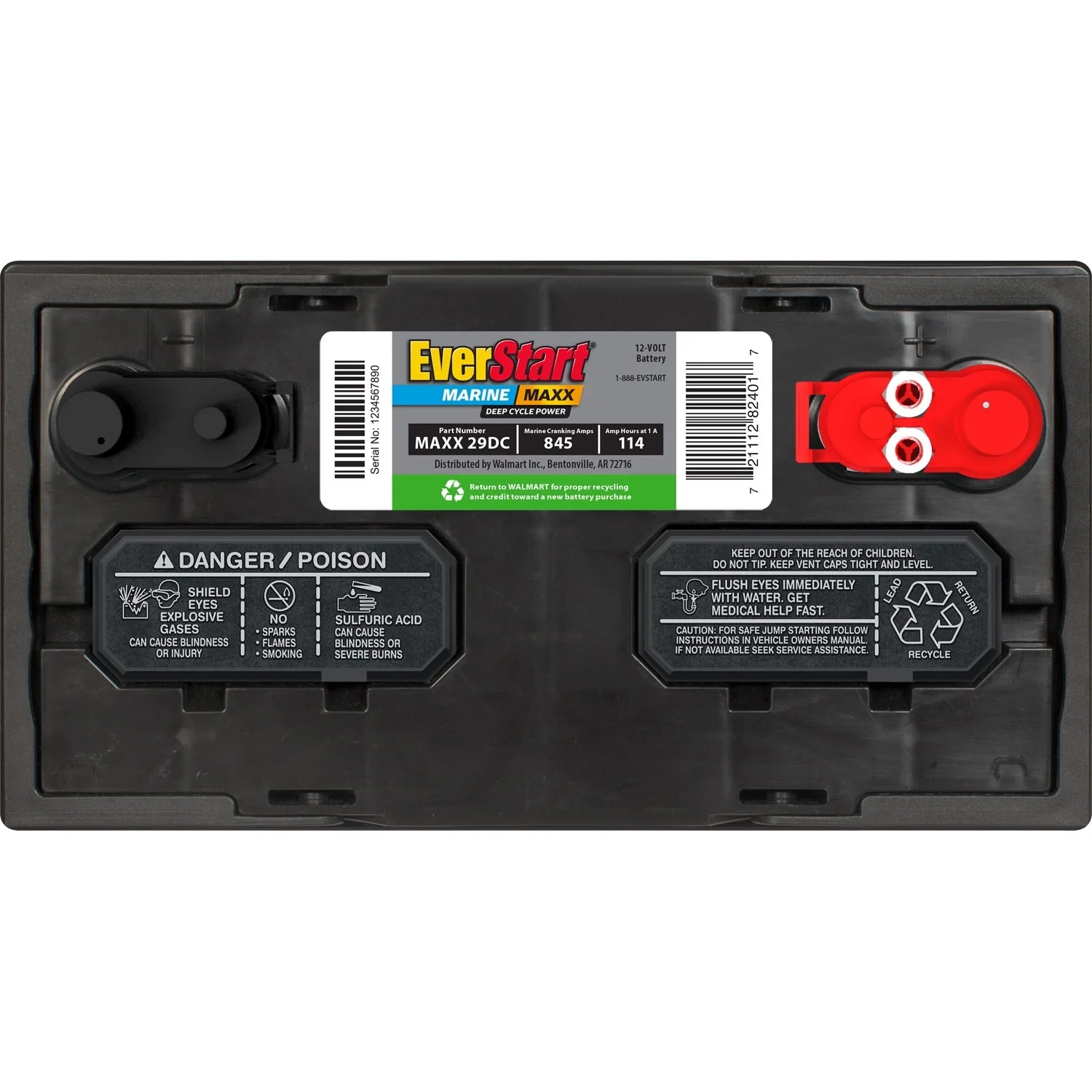 Everstart Maxx Marine Battery, Group Size 29DC 12 Volt, 845 Cca*