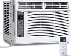 GAOMON Smart 6000 BTU Window Air Conditioner - WiFi - Enabled AC with Remote & App Control, Timer, Sleep Mode, Easy Install Kit, Cools Rooms up to 350 Sq. Ft, 115V, White