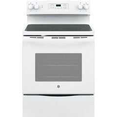 Ge® Appliances 30" Free - Standing Electric Range Model JB645RKSS in Stainless Steel. APPROXIMATE DIMENSIONS (Hxwxd) 47 Height x 29 7/8 Width x 28 Dimension In. Two 9"/6" Power Boil Elements, Self - Clean Oven and Dual - Element Bake