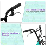 20 in Kids Bike for Boys Girls, 1 Speed Children Bicycle with Basket, Rear Seat, Chain Guard, Coaster Brake and V - Brake, Steel Frame Kids Bike for Ages 6 - 12 Years Old Birthday Gift, Purple