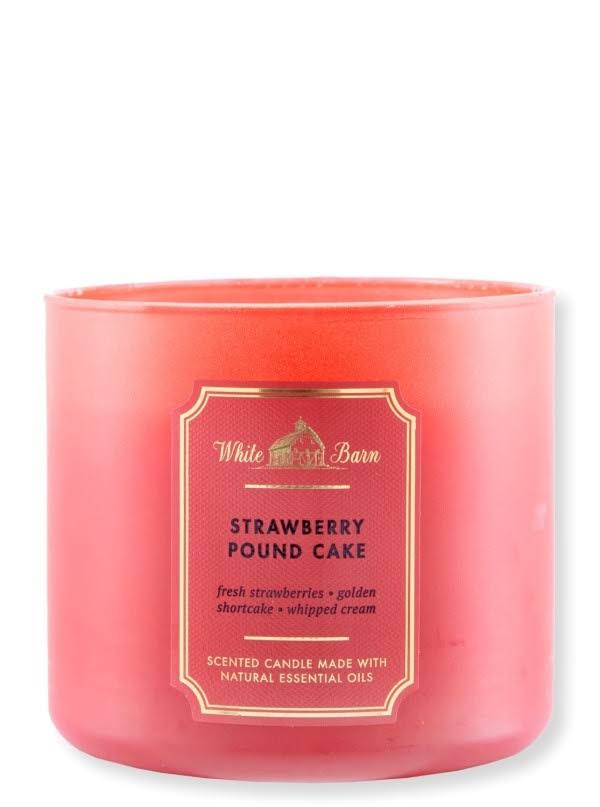Bath & Body Works Accents | Bath & Body Works Strawberry Pound Cake 3-Wick Candle | Color: Pink/Red | Size: Os | Amara123115's Closet