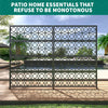 Accreate Decorative Wrought Privacy Screen - Easy Snap - Together Room Divider for Indoor/Outdoor Use, Breathable Wind - Resistant Partition with Anti - Tip Base (6x3.8ft)