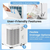 14000 BTU Inverter Portable Air Conditioner, WiFi Smart 3-in-1 AC Unit with Dehumidifier & Fan, App/Voice Control, Window Kit for 650 Sq. Ft Rooms
