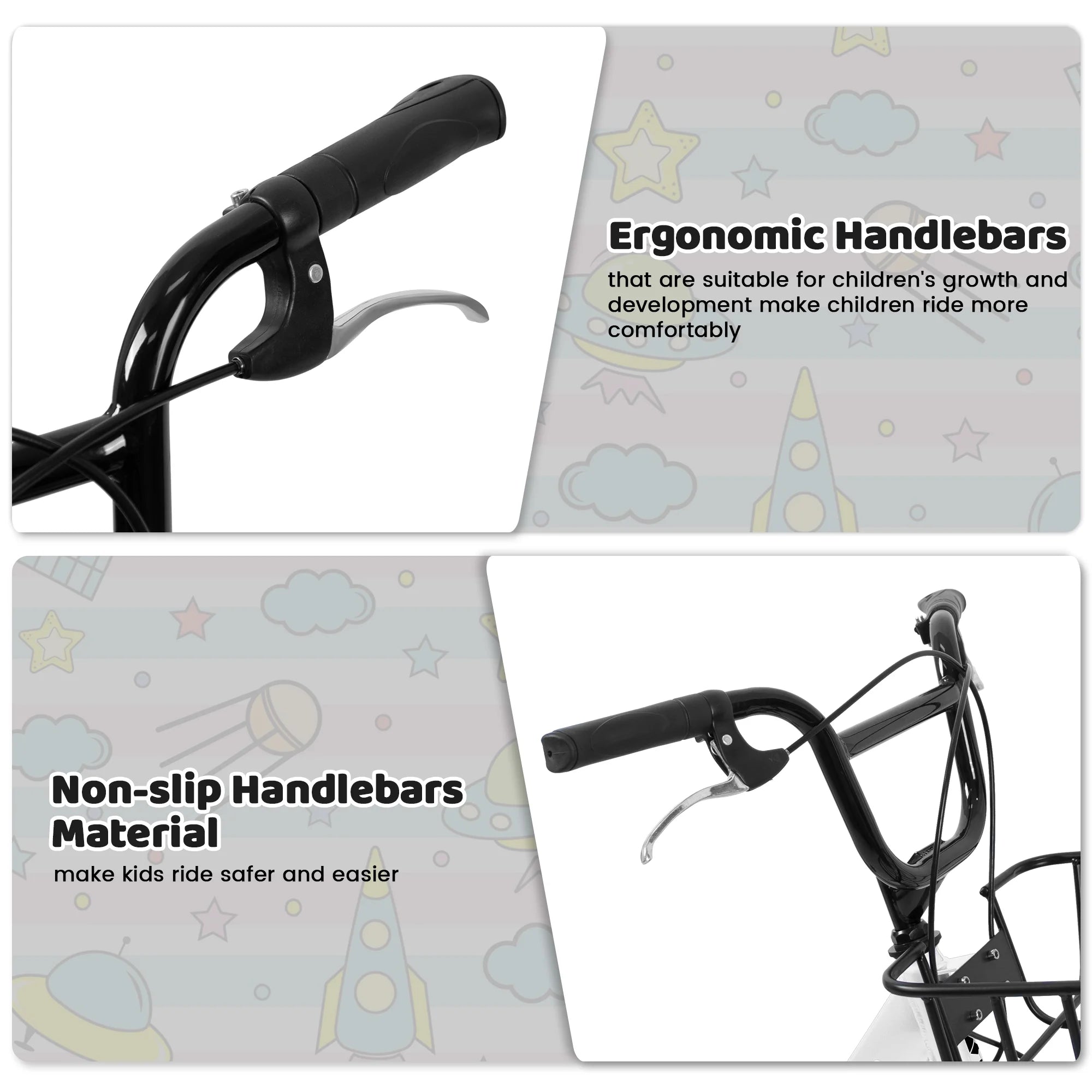 20 in Kids Bike for Boys Girls, 1 Speed Children Bicycle with Basket, Rear Seat, Chain Guard, Coaster Brake and V - Brake, Steel Frame Kids Bike for Ages 6 - 12 Years Old Birthday Gift, Purple
