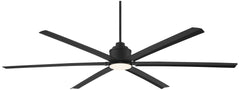Casa Vieja 84" Ultra Breeze Modern Industrial Outdoor Ceiling Fan with Dimmable LED Light Remote Control Matte Black Wet Rated for Patio Exterior