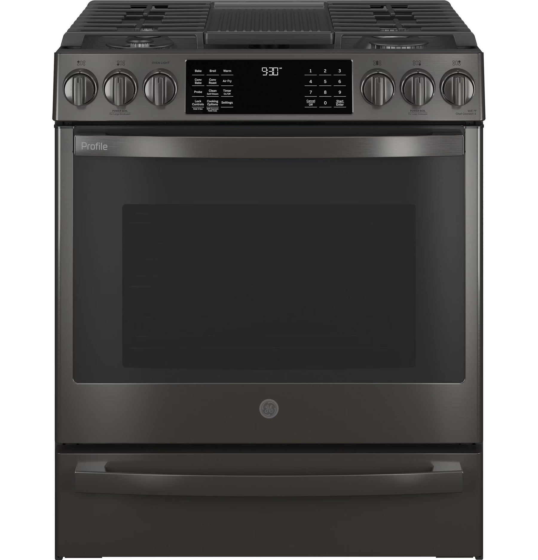 GE APPLIANCES PGS930BPTS Slide in Gas Range
